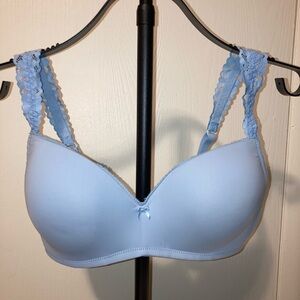 Aerie Sky Blue Lace Accent Bra